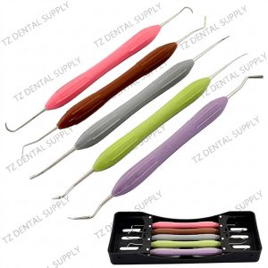 Dental composite silicon filling instrument kit colorful handles