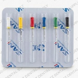 SANI dental K-files stainless steel endodontic files with color-coded handles for root canal procedures at TZ Dental Supply.