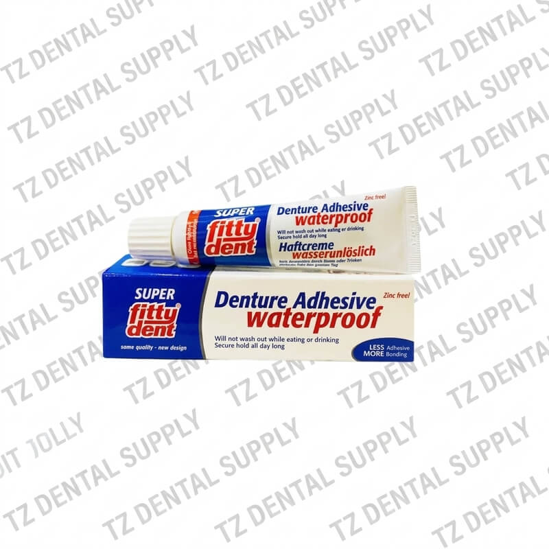 super fittydent denture adhesive Super Fittydent waterproof denture adhesive cream (40g) for a secure, all-day hold at TZ Dental Supply.